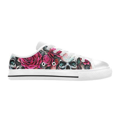 WOMEN'S Skulls Roses Deluxe 2 Canvas Dark Academia Sneakers