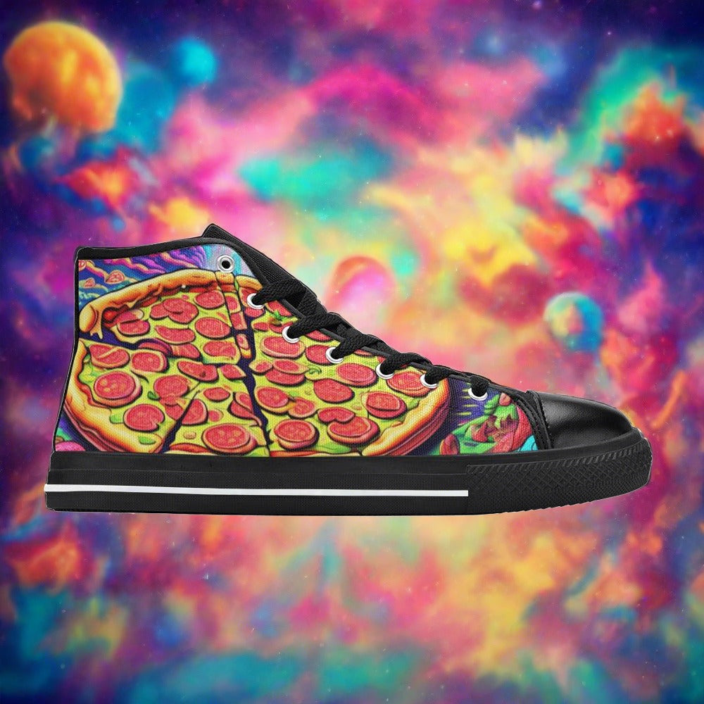 Cyberpunk Amber Gold Vivid MEN Bold Art - Freaky Shoes | Custom Art Sneakers