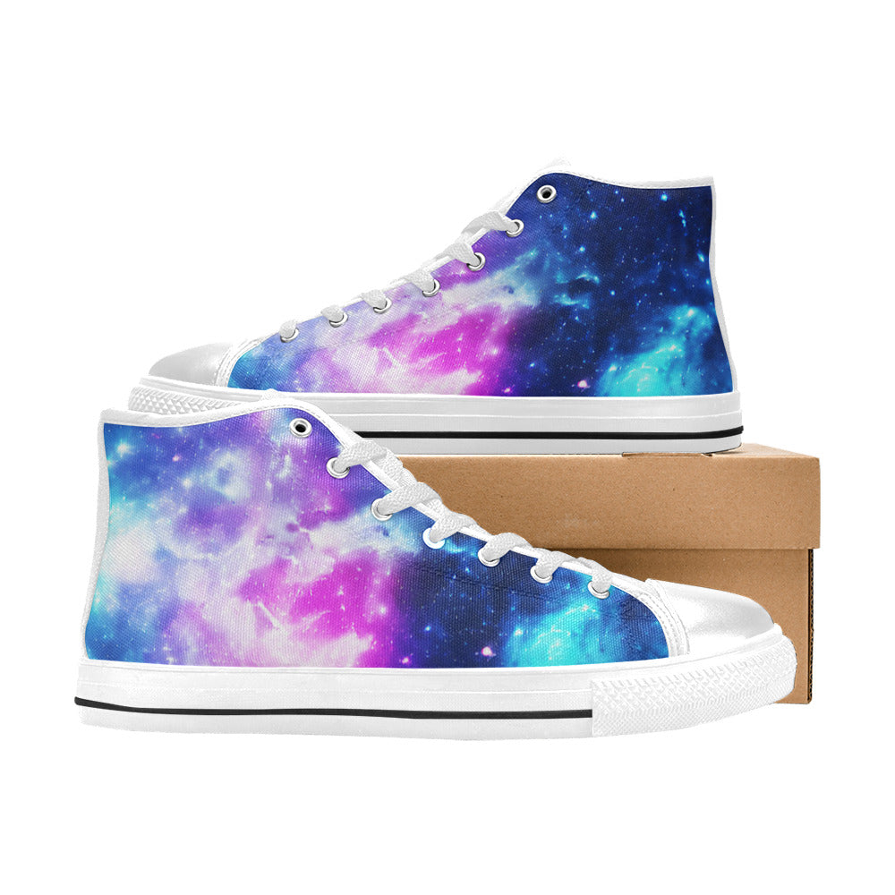 WOMEN'S Cc Galaxy Art 2 High Top Canvas Aesthetic Custom Sneakers