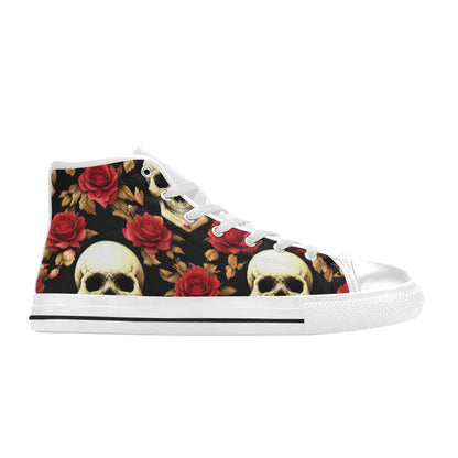 MEN'S Rose Skulls 3 Men’S High Top Canvas Y2K Sneakers