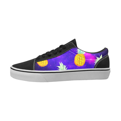 MEN'S Galaxy Pineapples 2 Low Top Skateboarding Vibrant Chaos Custom Sneakers