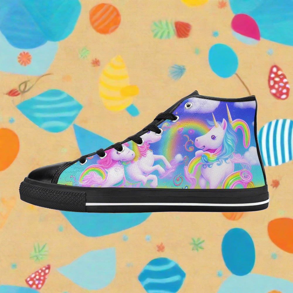 Butterfly Rainbow Vivid Multicolor Vivid MEN Bold Art - Freaky Shoes | Custom Art Sneakers