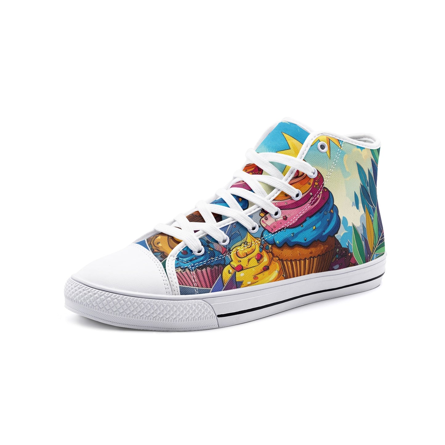 Cupcake Art Unique Art Canvas Sneakers High Top for Men Women Unisex High Top Canvas Shoes