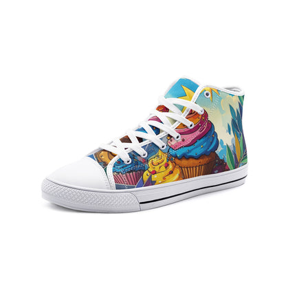 Cupcake Art Unique Art Canvas Sneakers High Top for Men Women Unisex High Top Canvas Shoes