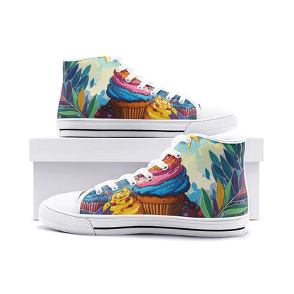 Cupcake Art Unique Art Canvas Sneakers High Top for Men Women Unisex High Top Canvas Shoes