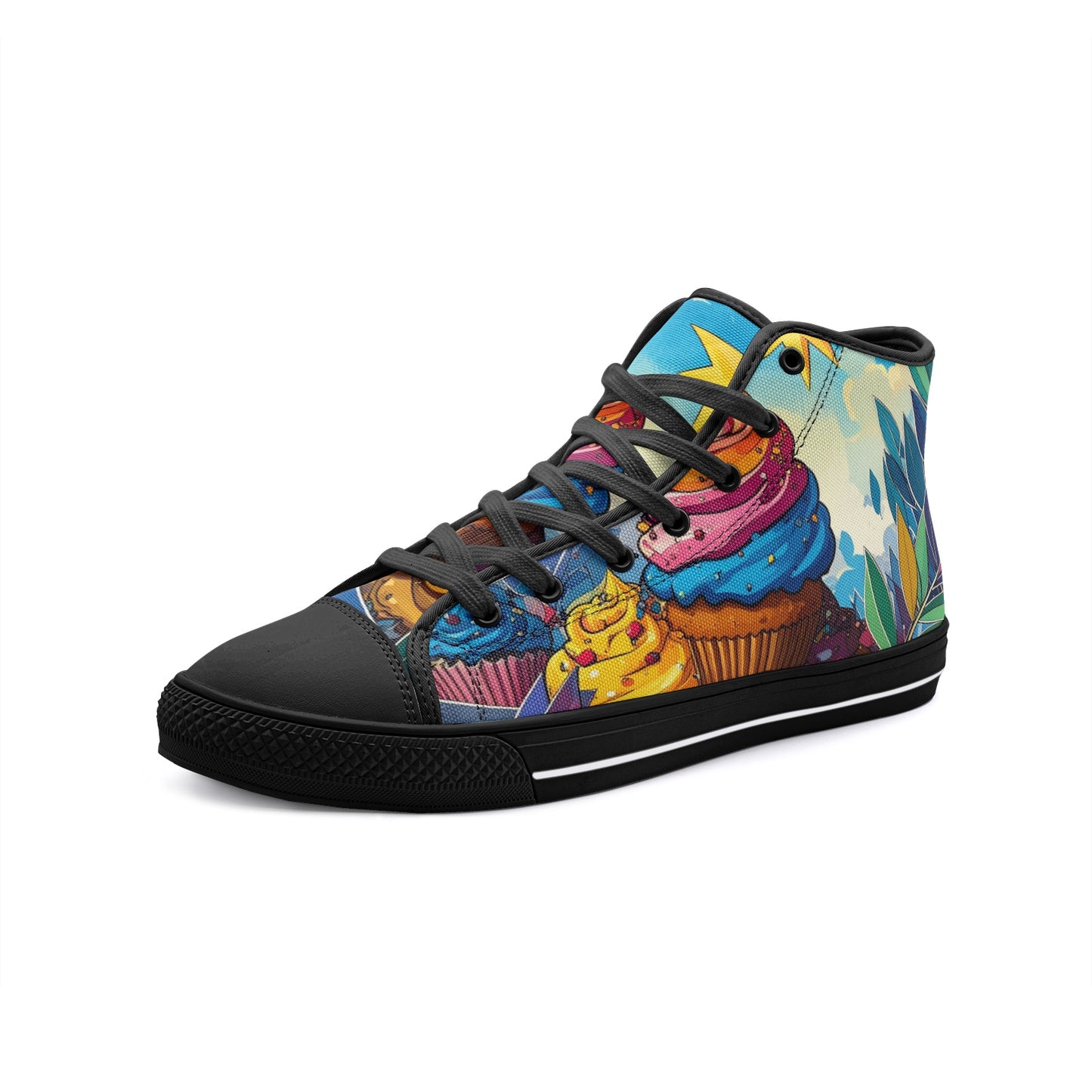 Cupcake Art Unique Art Canvas Sneakers High Top for Men Women Unisex High Top Canvas Shoes