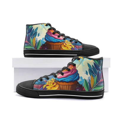 Cupcake Art Unique Art Canvas Sneakers High Top for Men Women Unisex High Top Canvas Shoes