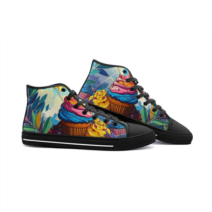 Cupcake Art Unique Art Canvas Sneakers High Top for Men Women Unisex High Top Canvas Shoes