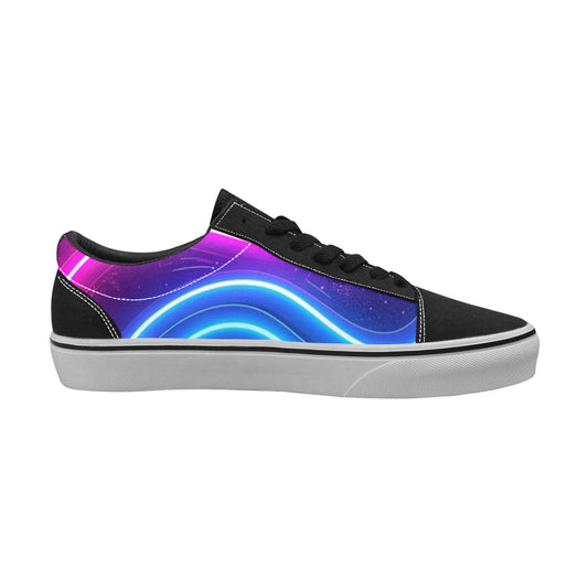 MEN'S 1980S Neon Cartoon Art Low Top Skateboarding Grunge Custom Sneakers