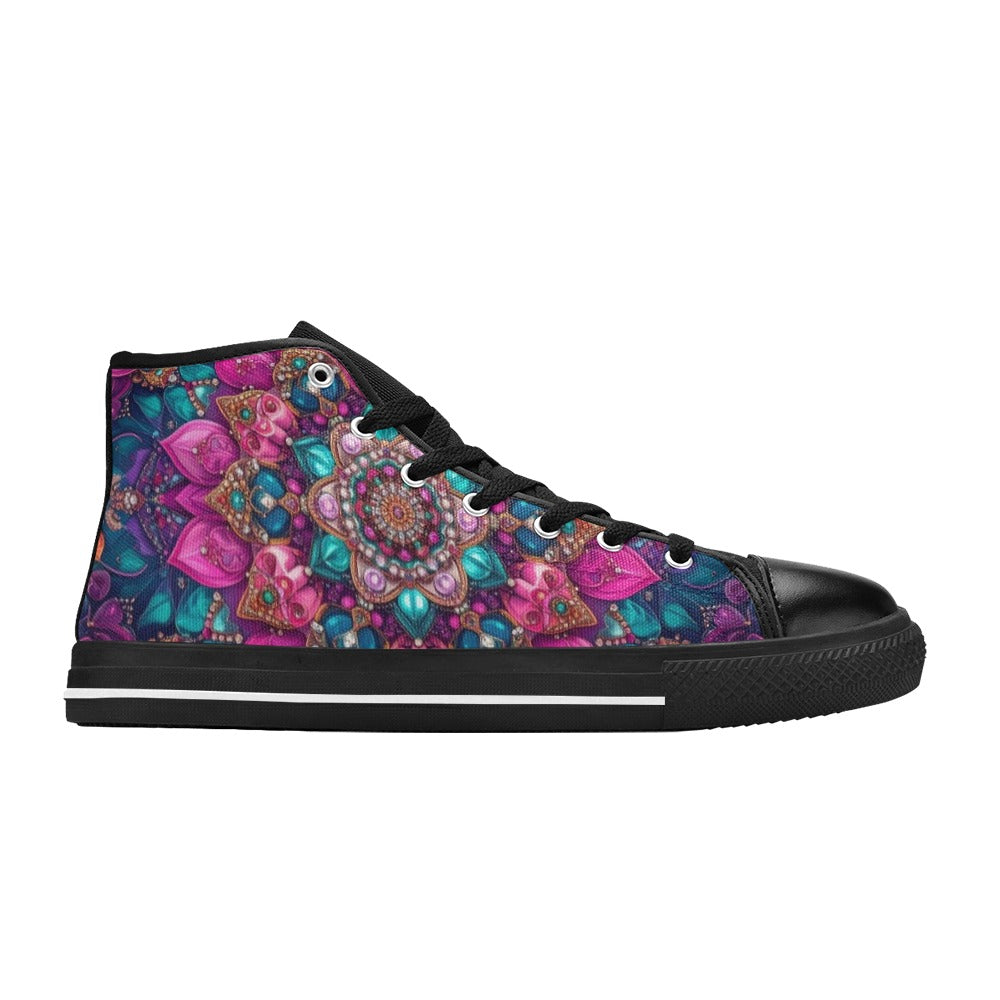 WOMEN'S Test High Top Canvas Grunge Sneakers