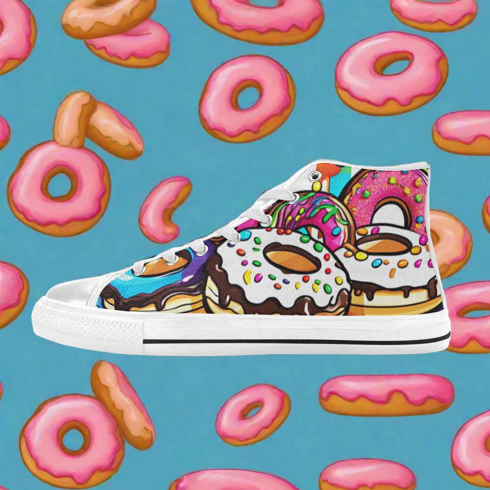 Wolf White Gold Vivid Bold Art - Freaky Shoes