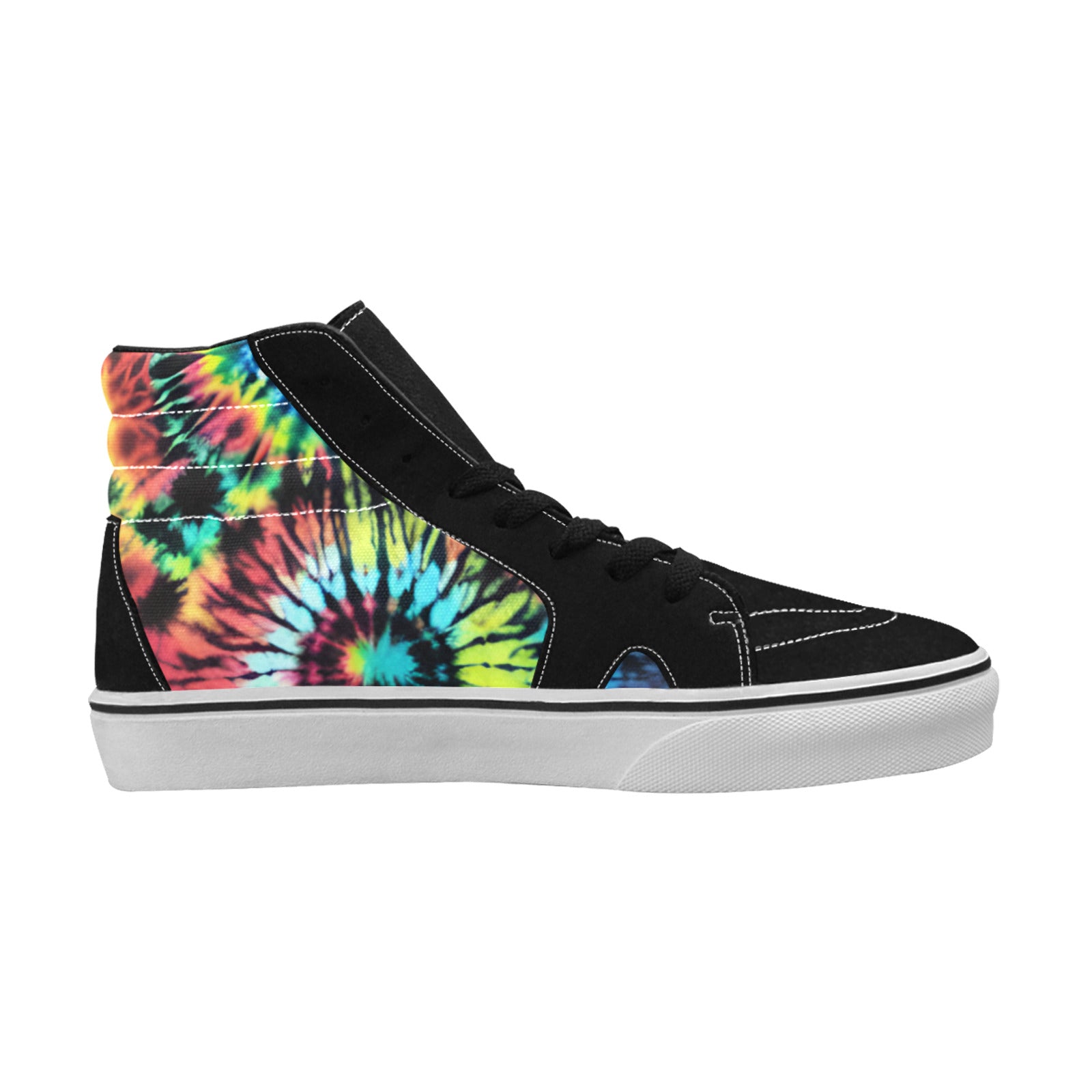 WOMEN'S Psychedelic Art Tie Dye High Top Skateboarding Dreamcore Custom Shoes