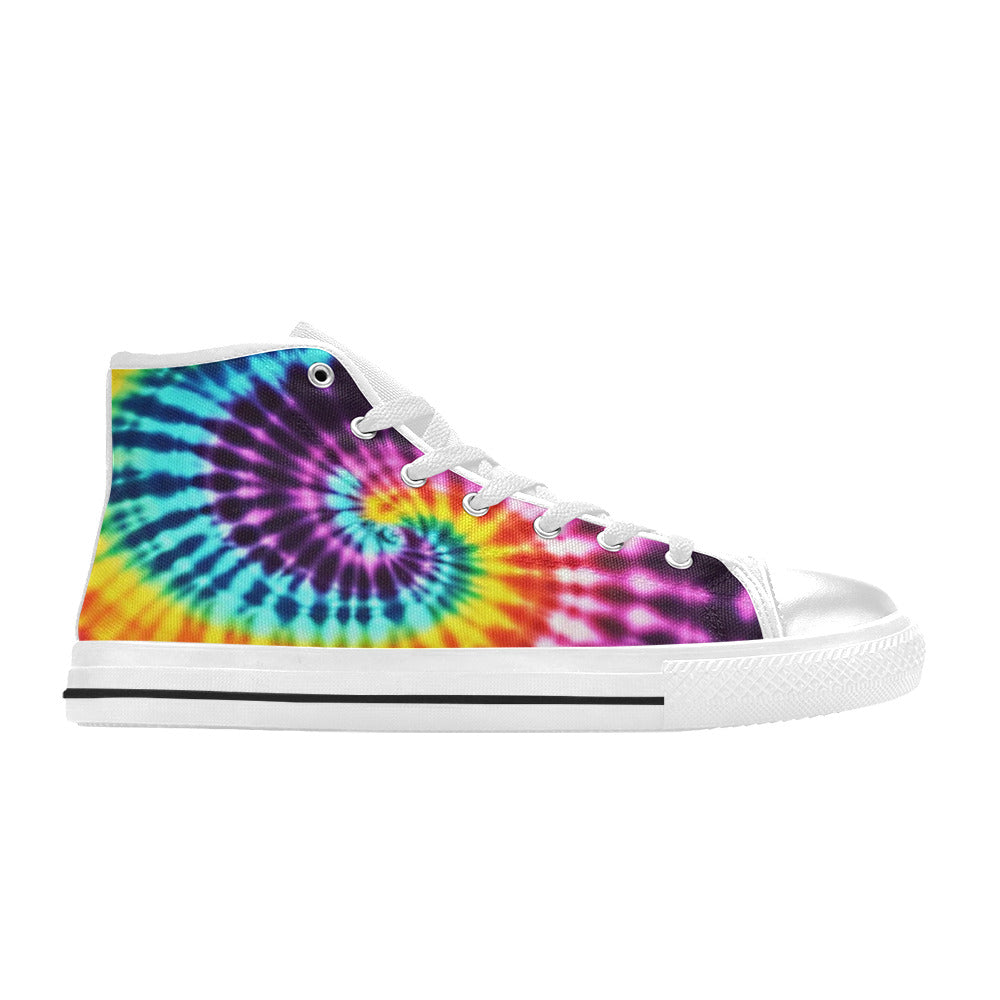 MEN'S Cc Tie Dye Art High Top Canvas Dark Academia Custom Shoes