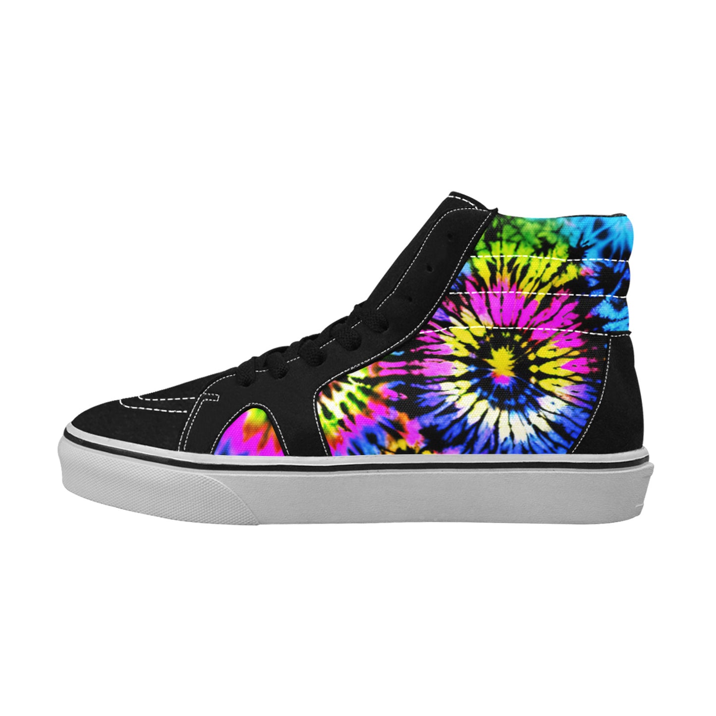 WOMEN'S Cc Tie Dye Art High Top Skateboarding Wallpaper Art Custom Shoes