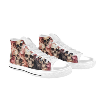WOMEN'S Dark Feminine Flowing Hair High Top Canvas Y2K Sneakers