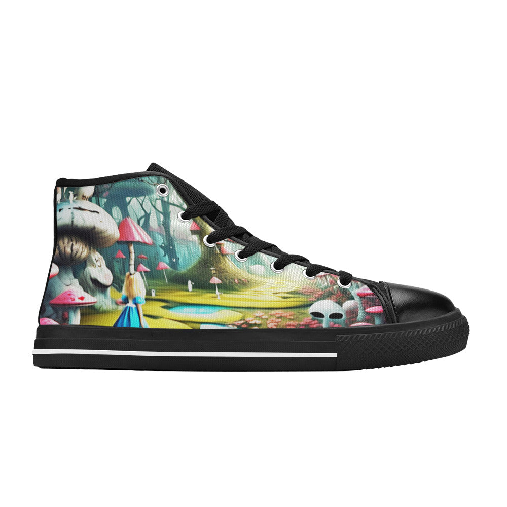 MEN'S Creepy World 8 Men’S High Top Canvas Dreamcore Custom Sneakers