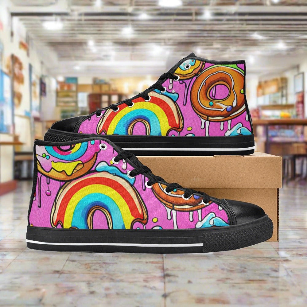 Wolf Magenta Gold Wearable Bold Art - Freaky Shoes