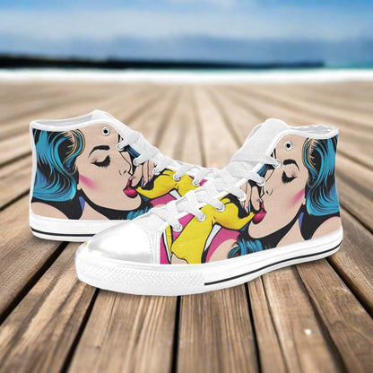Wolf Pastel Soft Unique Bold Art - Freaky Shoes | Custom Art Sneakers