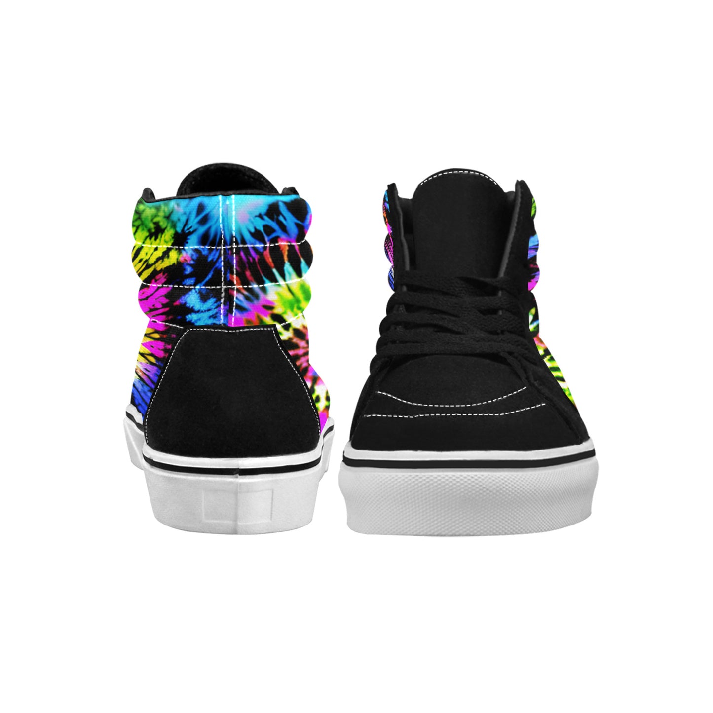 MEN'S Cc Tie Dye Art High Top Skateboarding Vibrant Chaos Custom Shoes