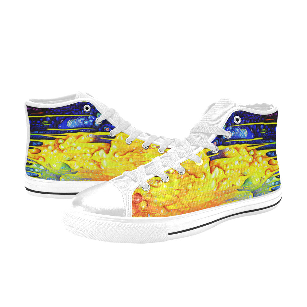 MEN'S Cc Acid Drip 7 High Top Canvas Neon Fantasy Custom Sneakers