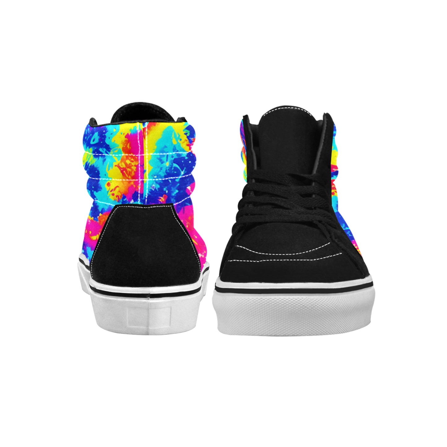 MEN'S Tie Dye Splash Retro High Top Skateboarding Dark Academia Custom Sneakers