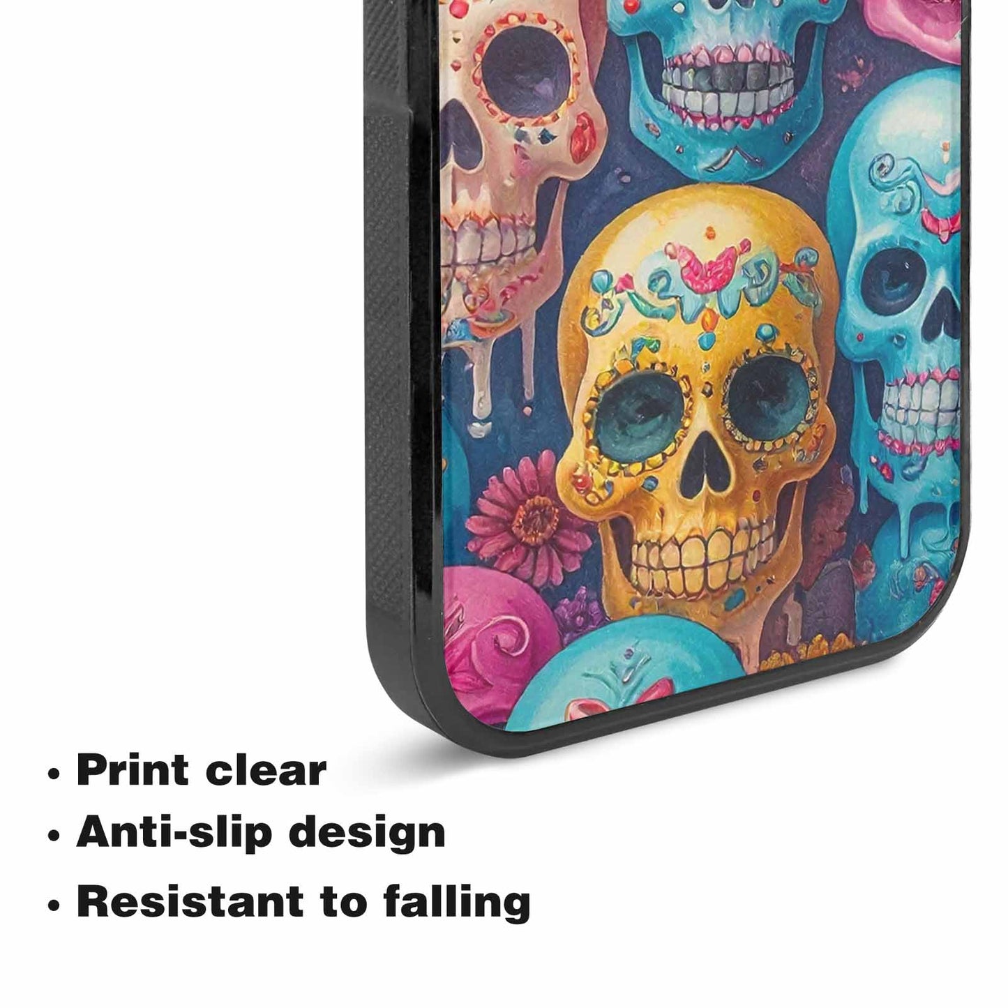iPhone 15 Plus Case — Sugar Skullsmelting Sugar Skulls, Custom Print Case Cover