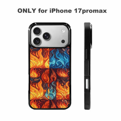 iPhone 17 Pro Max Case — Small Fire Flame Pattern, Original Art, Original Design Phone Case