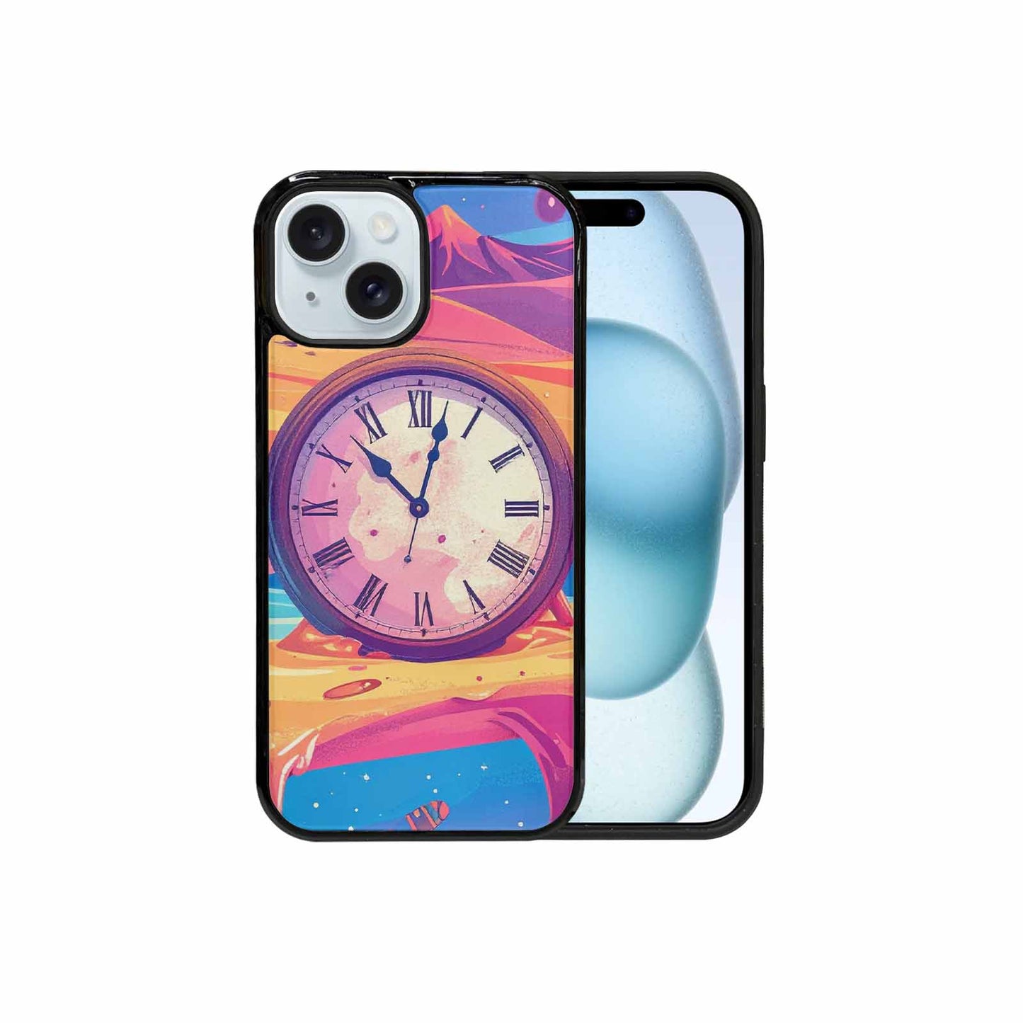 iPhone 15 Case — Salvadore Dali Surrealist Dreamscape Pattern Melting, Original Design Phone Case