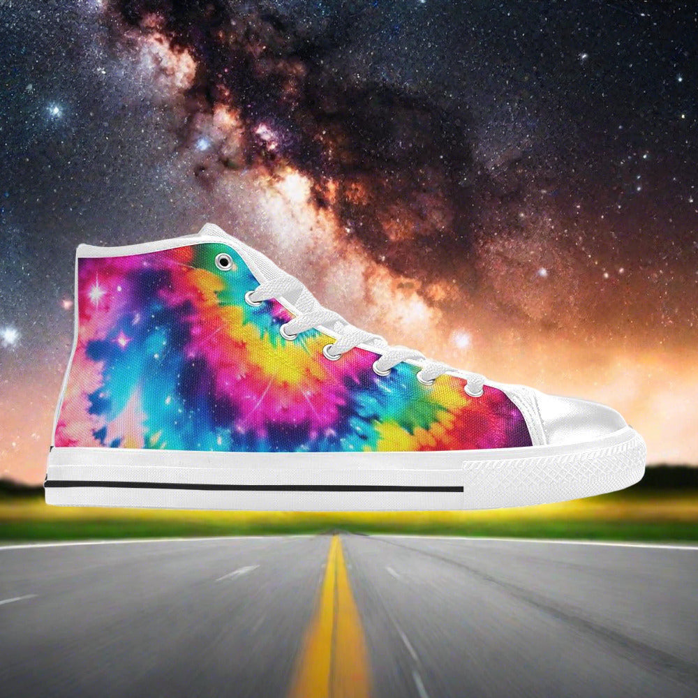 Aurora Borealis Silver Blue Unique Bold Art - Freaky Shoes