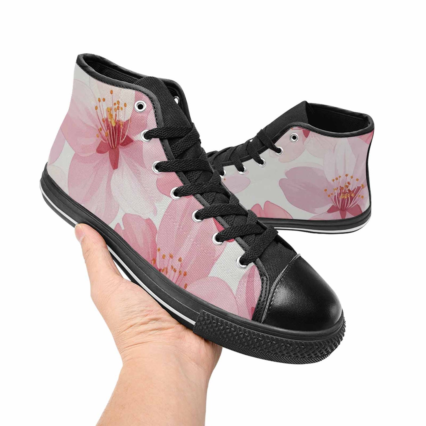 WOMEN'S Japanese Cherry Blossom High Top Canvas Surreal Sneakers
