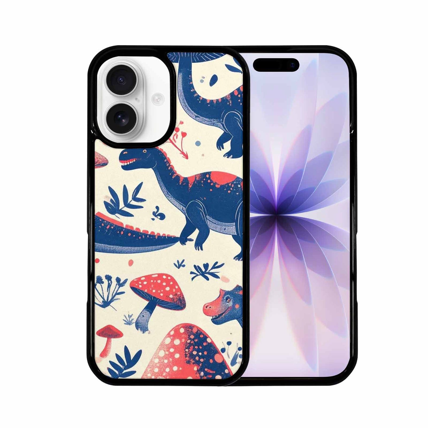 iPhone 17 Case — Vintage Dinosaurs Mushroom Retro Vintage, Custom Designed Case Cover