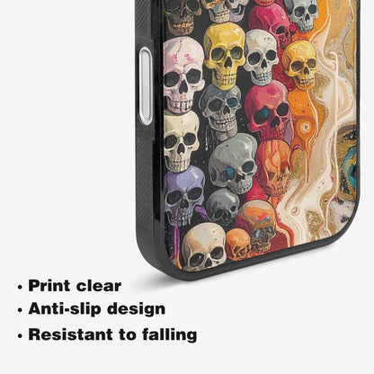 iPhone 16 Case — Skulls Marbleskulls Pattern, Custom Print Case Cover