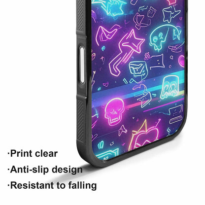 iPhone 17 Case — Neon Glow Sticker Icon Original Art, Custom Art Phone Cover