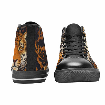 MEN'S Animal Print High Top Canvas Neon Fantasy Sneakers