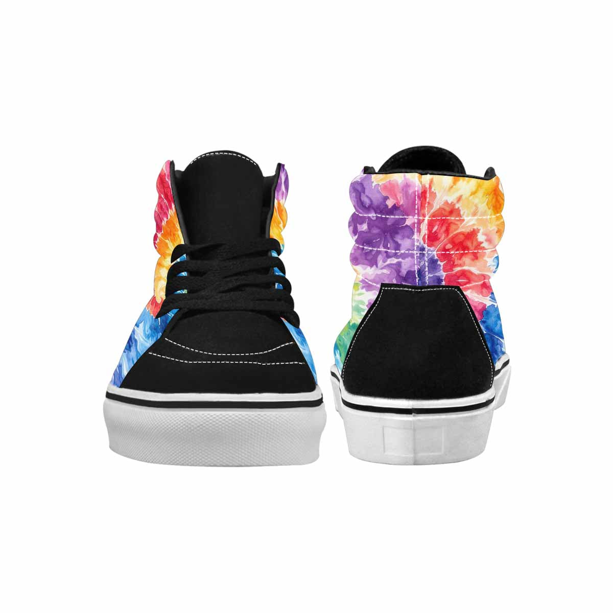 WOMEN'S Tie Dye Swirl High Top Canvas Surreal Custom Shoes