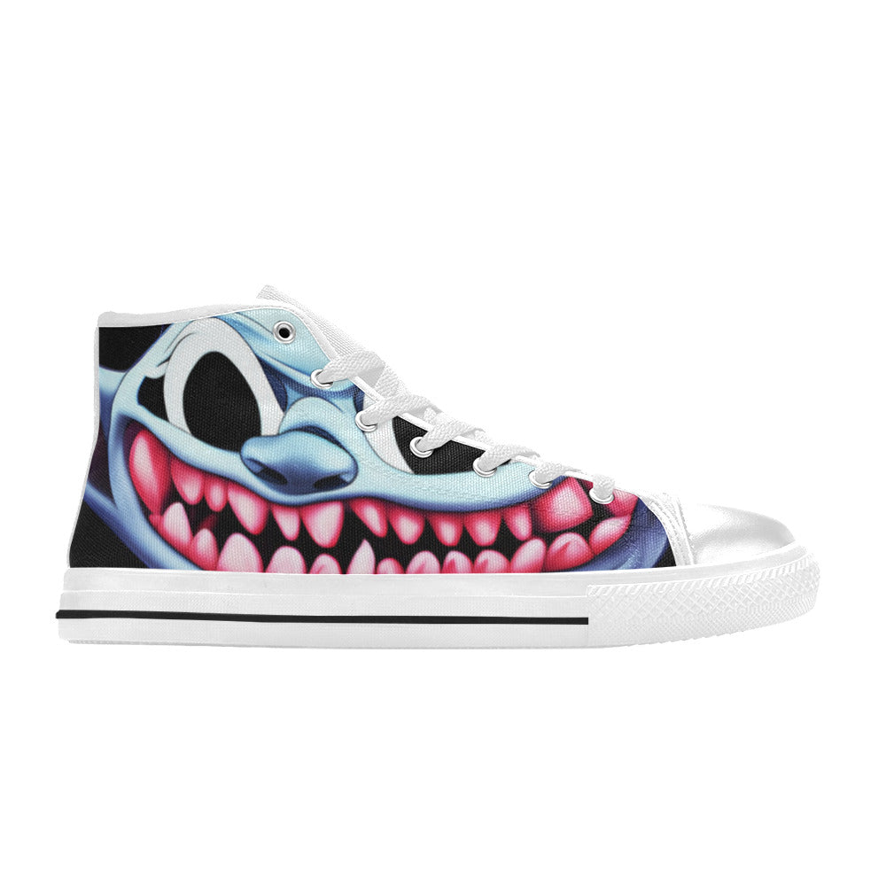 WOMEN'S Blue Rage Horror 2 High Top Canvas Dreamcore Custom Shoes