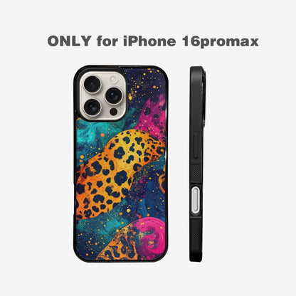 iPhone 16 Pro Max Case — Leopard Print Galaxy, Original Design Phone Case