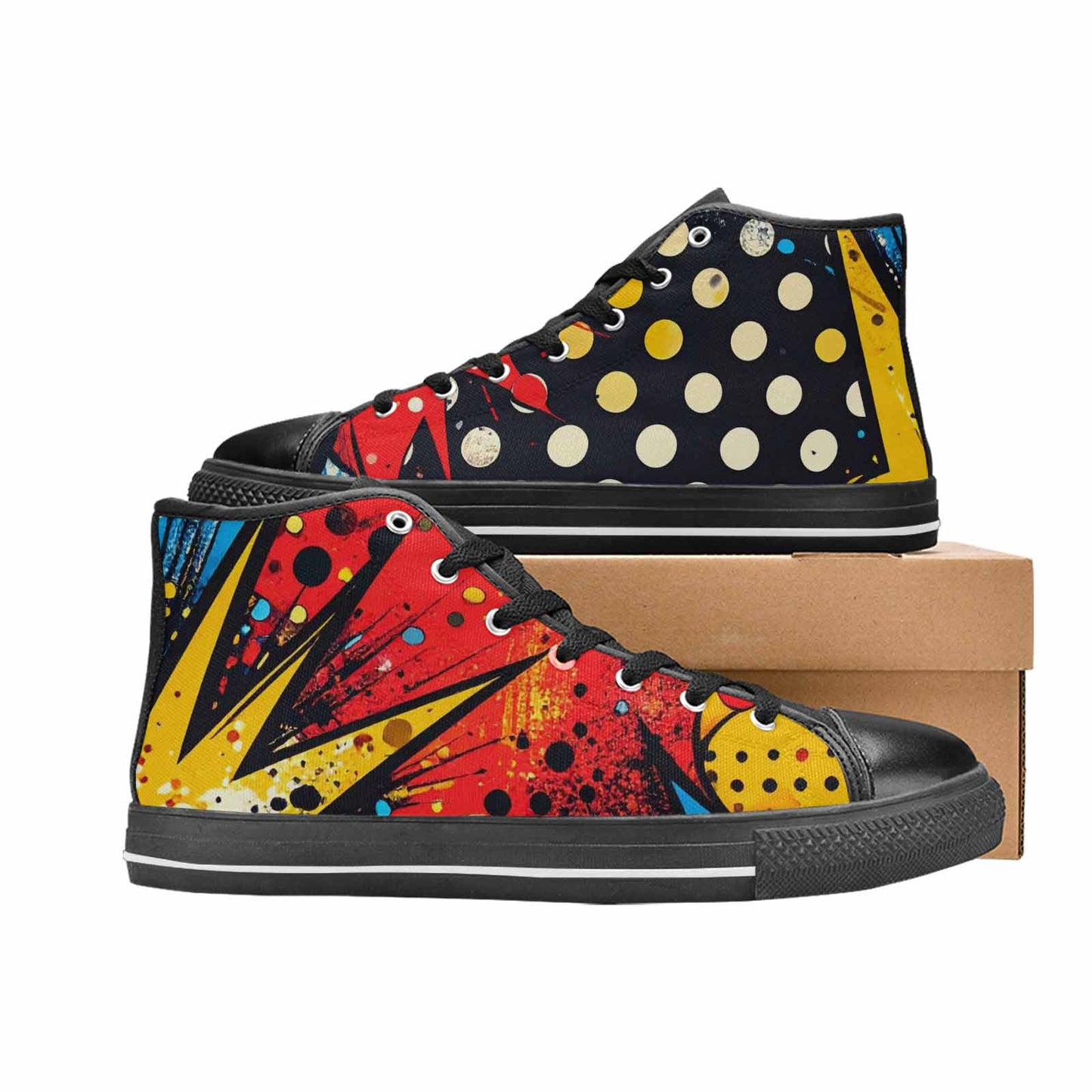 MEN'S Comic Book Halftone High Top Canvas Dreamcore Shoes