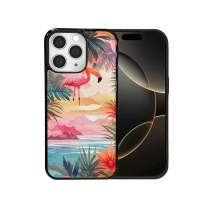 iPhone 15 Pro Max Case — Flamingo Tropical Flamingo Tropical Pattern Hundreds, Custom Phone Case