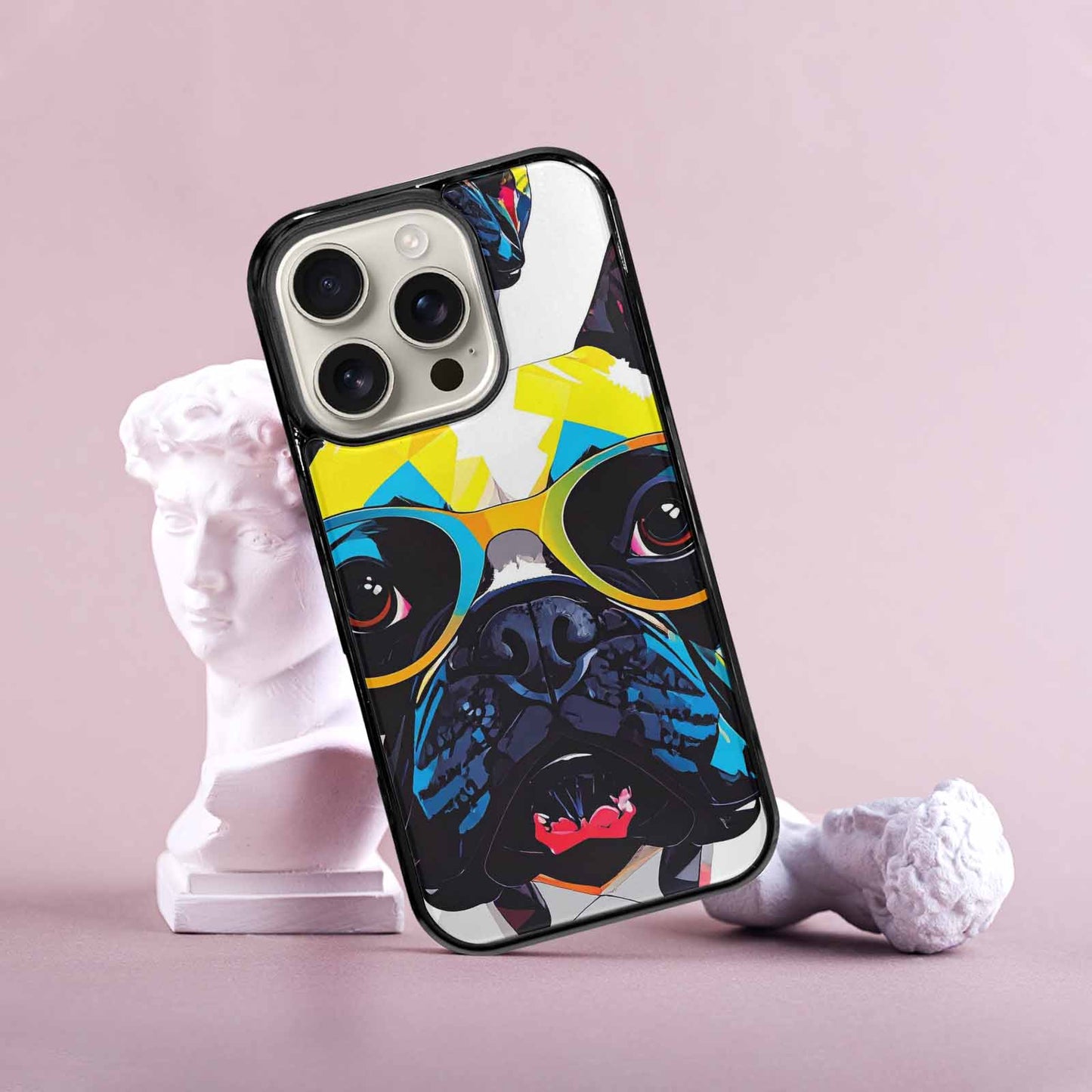 iPhone 16 Pro Case — French Bulldog Pop Art Pattern, Customized Protective Case