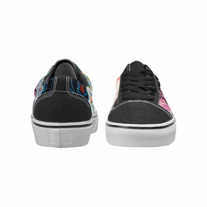 WOMEN'S Aliens  Marble Aliens Lace-Up Canvas Melting Art Custom Sneakers