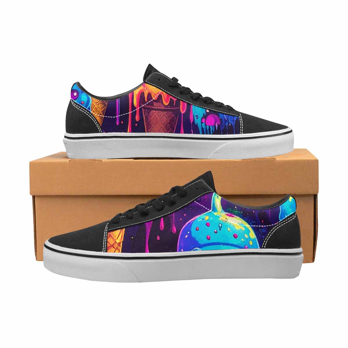 WOMEN'S Ice Cream Monsters  Lace-Up Canvas Y2K Shoes