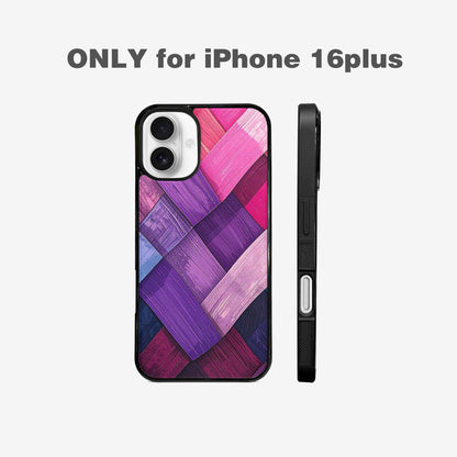 iPhone 16 Plus Case — Genderfluid Flag Color Theme Small Rainbow, Custom Printed Phone Case