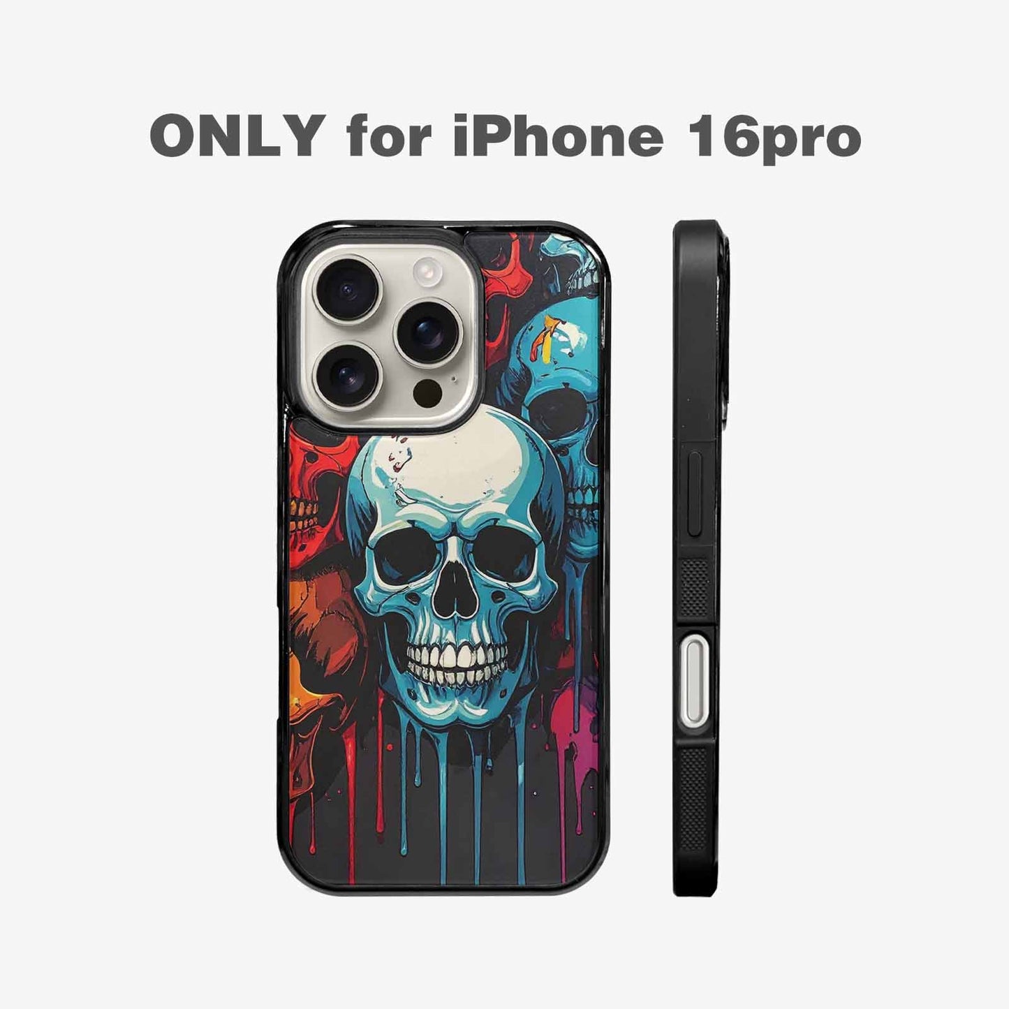 iPhone 16 Pro Case — Many Of Skulls Collage Overlapping Art, Personalized Phone Case