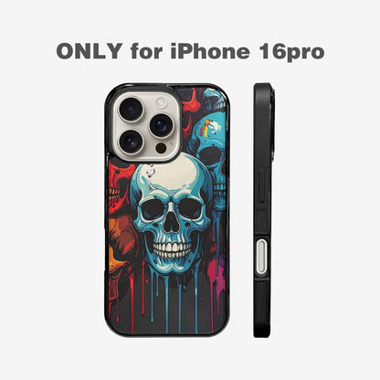 iPhone 16 Pro Case — Many Of Skulls Collage Overlapping Art, Personalized Phone Case