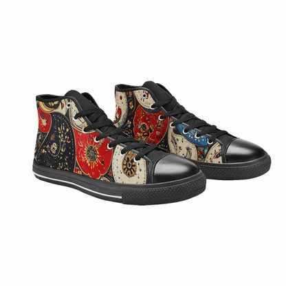 MEN'S Paisley Bandana High Top Canvas Y2K Sneakers