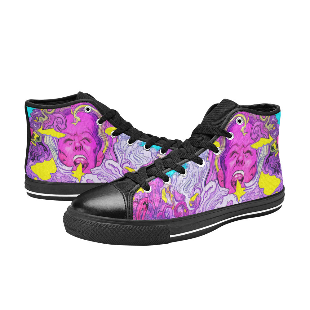 MEN'S Trip Art Men’S High Top Canvas Grunge Sneakers