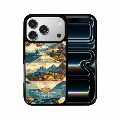 iPhone 17 Pro Case — Vintage Travel Artwork Pattern Retro Vintage, Customized Protective Case