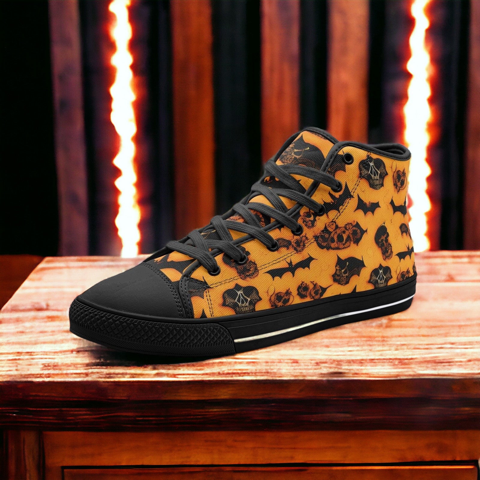 Cherry Blossom Neon Electric Vivid Bold Art - Freaky Shoes | Custom Art Sneakers
