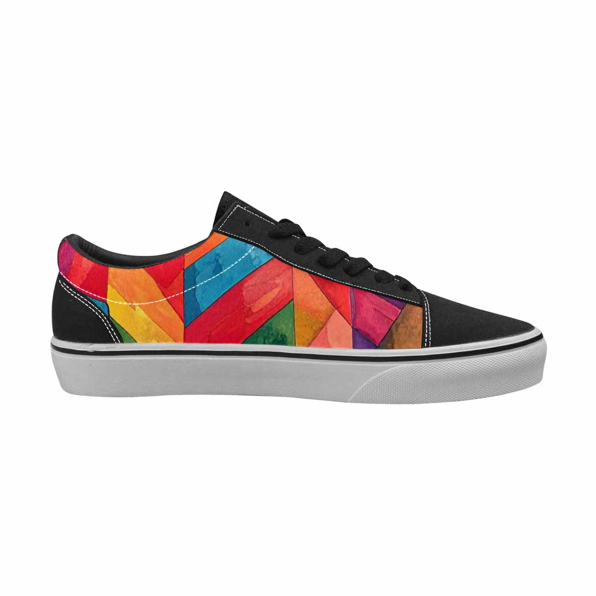 MEN'S Transgender Flag Color Canvas Lace-Up Cottagecore Shoes